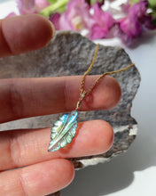 Load image into Gallery viewer, Labradorite Leaf (Gold Filled)
