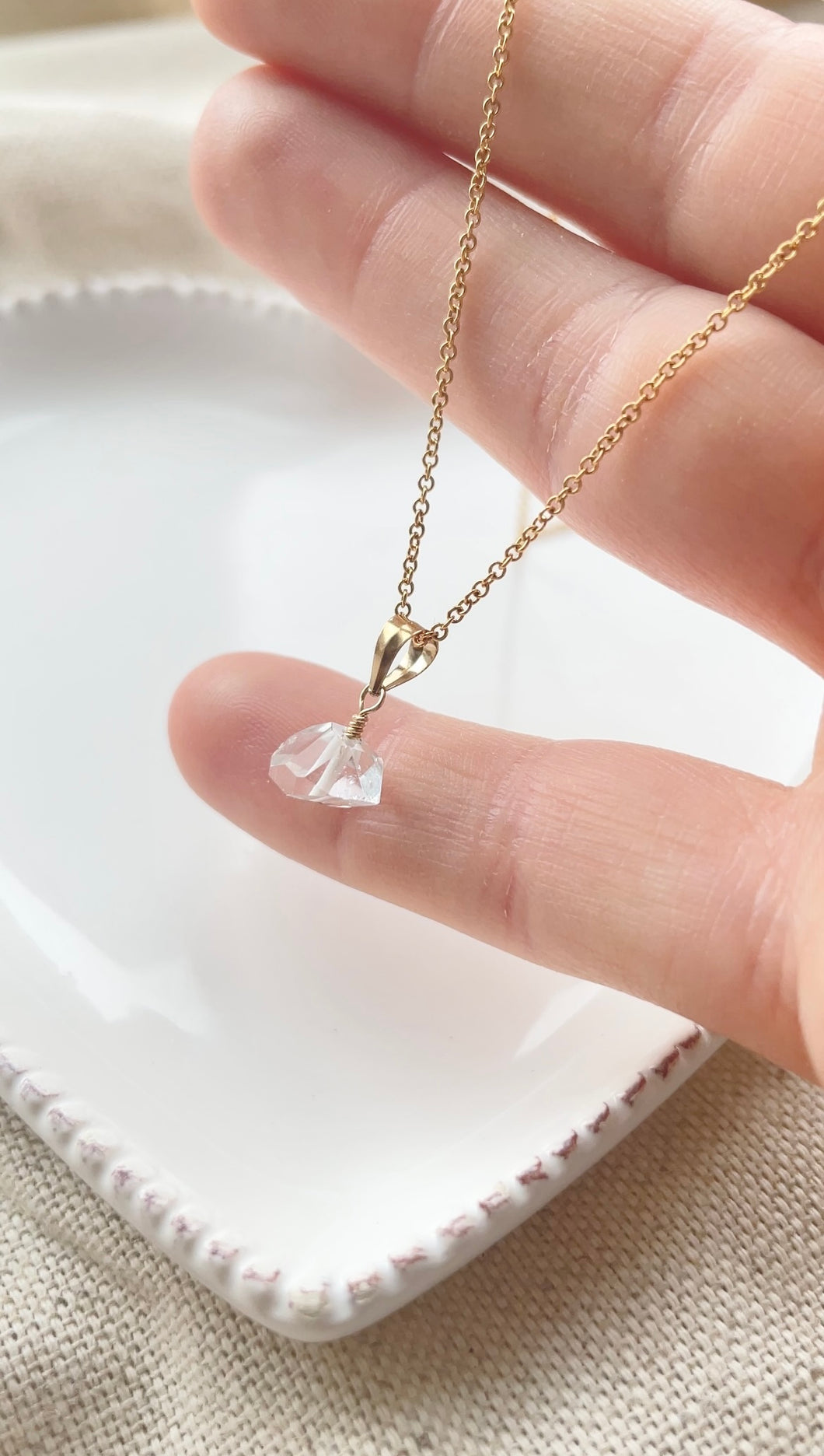 Herkimer Diamond (Gold Filled)