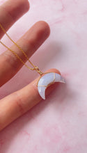 Load image into Gallery viewer, Blue Lace Agate Mini Moon (Gold Filled)
