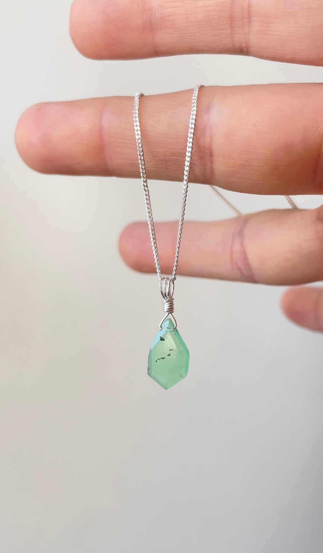 Chrysoprase Slice (Sterling Silver)