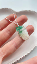 Load image into Gallery viewer, Green Apophyllite with Stilbite (Sterling Silver)
