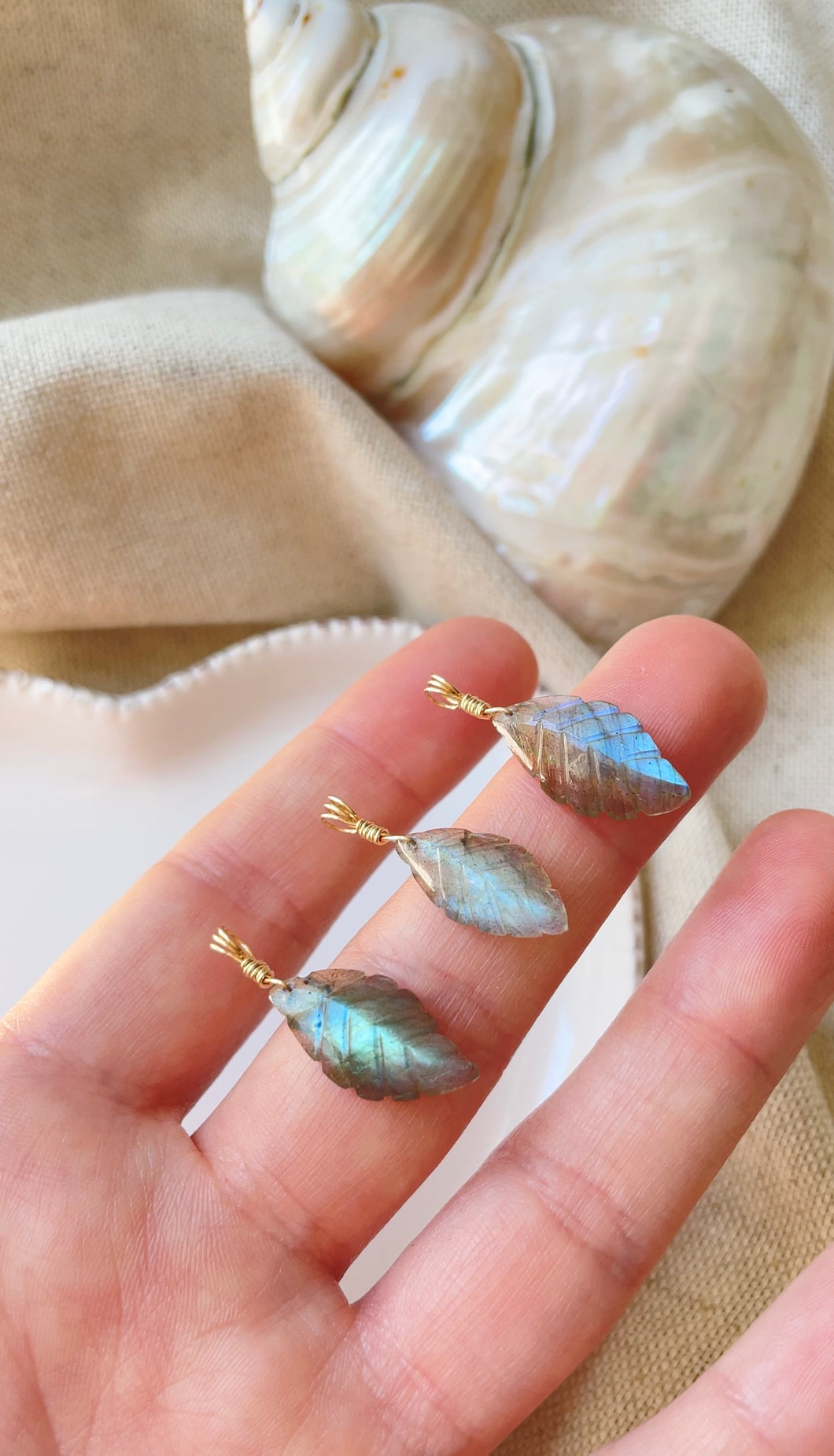 Labradorite Leaf (Gold Filled)