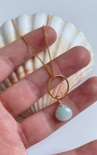 Load image into Gallery viewer, Amazonite Hoop (Gold Filled)
