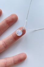 Load image into Gallery viewer, Rainbow Moonstone Disc (Sterling Silver)
