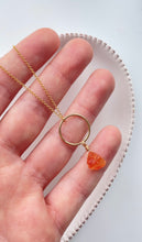 Load image into Gallery viewer, Raw Carnelian Hoop (Gold Filled)
