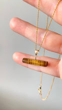 Load image into Gallery viewer, Tigers Eye T-Bar (Gold Filled)
