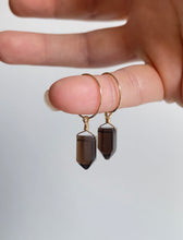 Load image into Gallery viewer, Smoky Quartz Point Earrings (Gold Filled)
