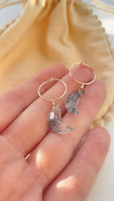 Load image into Gallery viewer, Tourmaline Quartz Moon Hoops (Gold Filled)
