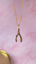 Load image into Gallery viewer, Dalmatian Jasper Wishbone (Gold Filled)
